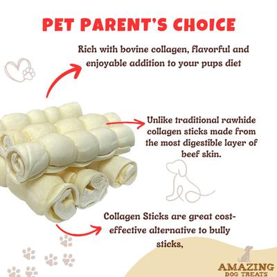 Show full view: Amazing Dog Treats 10-inch Mega Thick Beef Cheek Roll Dog Treats, 3 count slide 4 of 9