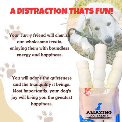 Show full view: Amazing Dog Treats 10-inch Mega Thick Beef Cheek Roll Dog Treats, 3 count slide 7 of 9