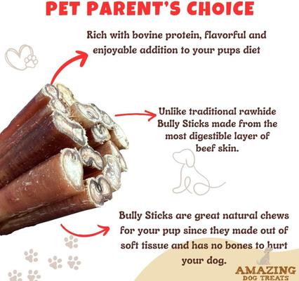 Show full view: Amazing Dog Treats 12-inch Bully Stick Dog Treats, 12 count slide 4 of 9