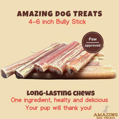 Show full view: Amazing Dog Treats 4-6-in Variety Bully Sticks Dog Treats, 10-oz bag slide 3 of 8