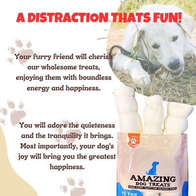 Show full view: Amazing Dog Treats 5 - 6-inch Mega Thick Beef Cheek Roll Dog Treats, 4 count slide 7 of 8