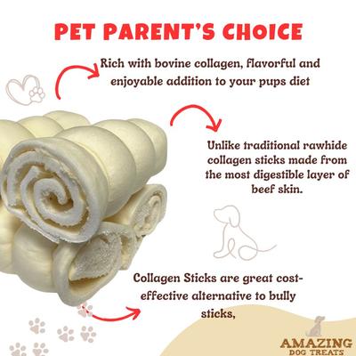 Show full view: Amazing Dog Treats 5 - 6-inch Mega Thick Beef Cheek Roll Dog Treats, 4 count slide 4 of 8