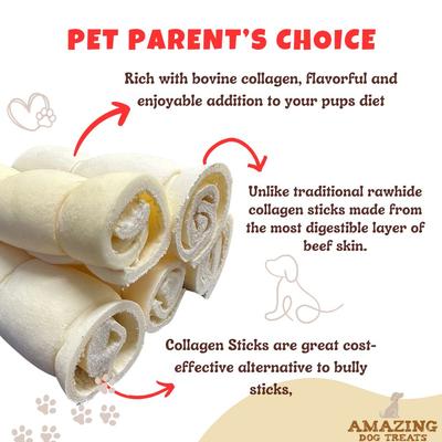 Show full view: Amazing Dog Treats 6-inch Beef Cheek Roll Dog Treats, 4 count slide 4 of 9