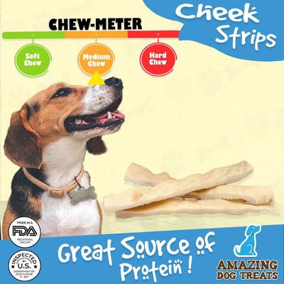 Show full view: Amazing Dog Treats 6-inch Beef Cheek Strips Dog Treats, 12 count slide 4 of 10