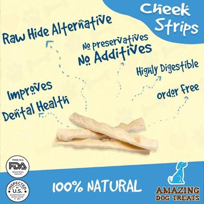 Show full view: Amazing Dog Treats 6-inch Beef Cheek Strips Dog Treats, 12 count slide 6 of 10