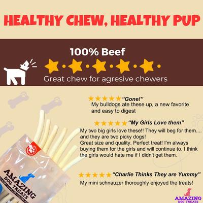 Show full view: Amazing Dog Treats 6-inch Cow Tail Dog Treats, 12 count slide 8 of 10