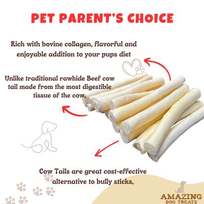 Show full view: Amazing Dog Treats 6-inch Cow Tail Dog Treats, 12 count slide 4 of 10