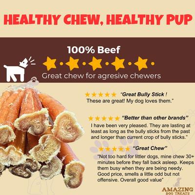 Show full view: Amazing Dog Treats 6-inch Small Thin Bully Sticks Dog Treats, 12 count slide 8 of 10