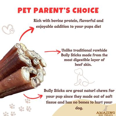 Show full view: Amazing Dog Treats 6-inch Small Thin Bully Sticks Dog Treats, 12 count slide 4 of 10