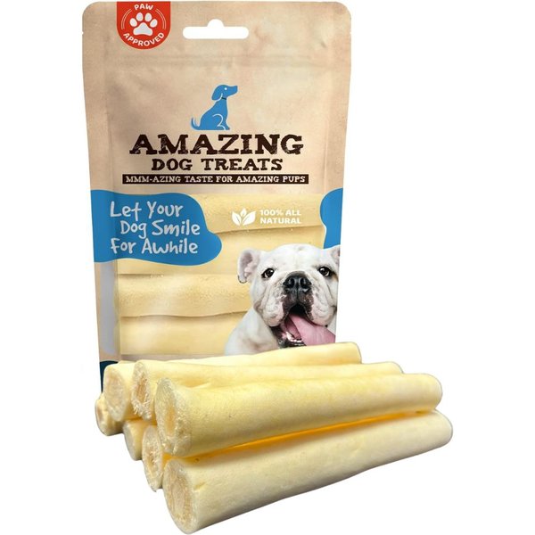 Amazing Dog Treats 6-inch Cow Tail Dog Treats, 12 count