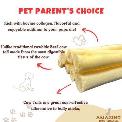 Show full view: Amazing Dog Treats 6-inch Thick Cow Tail Dog Treats, 10 count slide 4 of 10