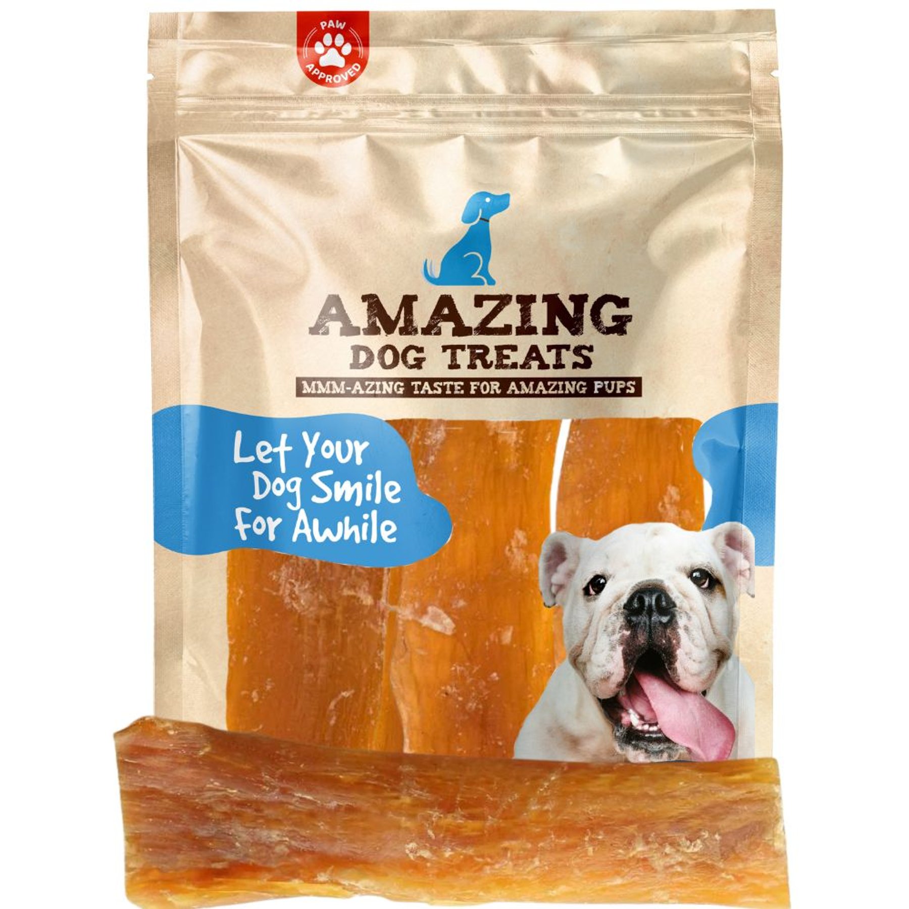 Amazing Dog Treats Backstrap Beef Tendon Dog Treats, 8-oz bag