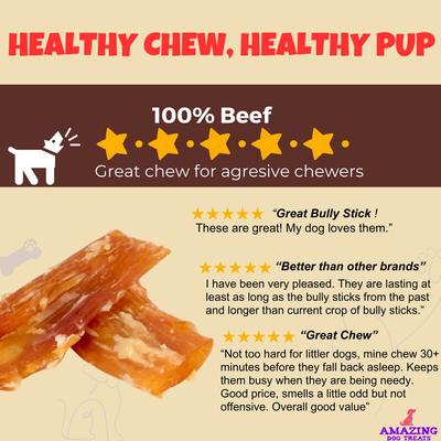 Show full view: Amazing Dog Treats Backstrap Beef Tendon Dog Treats, 8-oz bag slide 7 of 9
