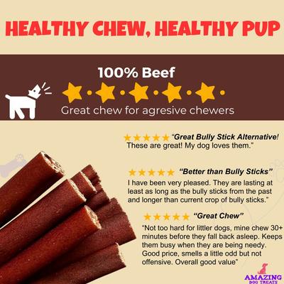 Show full view: Amazing Dog Treats Beef Collagen Stick Dog Treats, 12-in, 5 count slide 9 of 9
