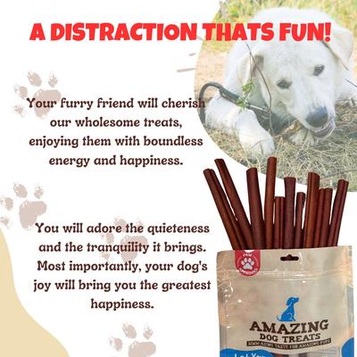 Show full view: Amazing Dog Treats Beef Collagen Stick Dog Treats, 6-in, 10 count slide 7 of 8