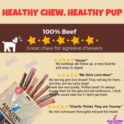 Show full view: Amazing Dog Treats Beef Esophagus Stick Jerky Dog Treats, 15 count slide 8 of 8