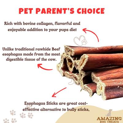 Show full view: Amazing Dog Treats Beef Esophagus Stick Jerky Dog Treats, 15 count slide 4 of 8