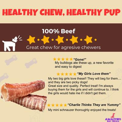 Show full view: Amazing Dog Treats Beef Trachea 6-inch Dog Treats, 20 count slide 8 of 9