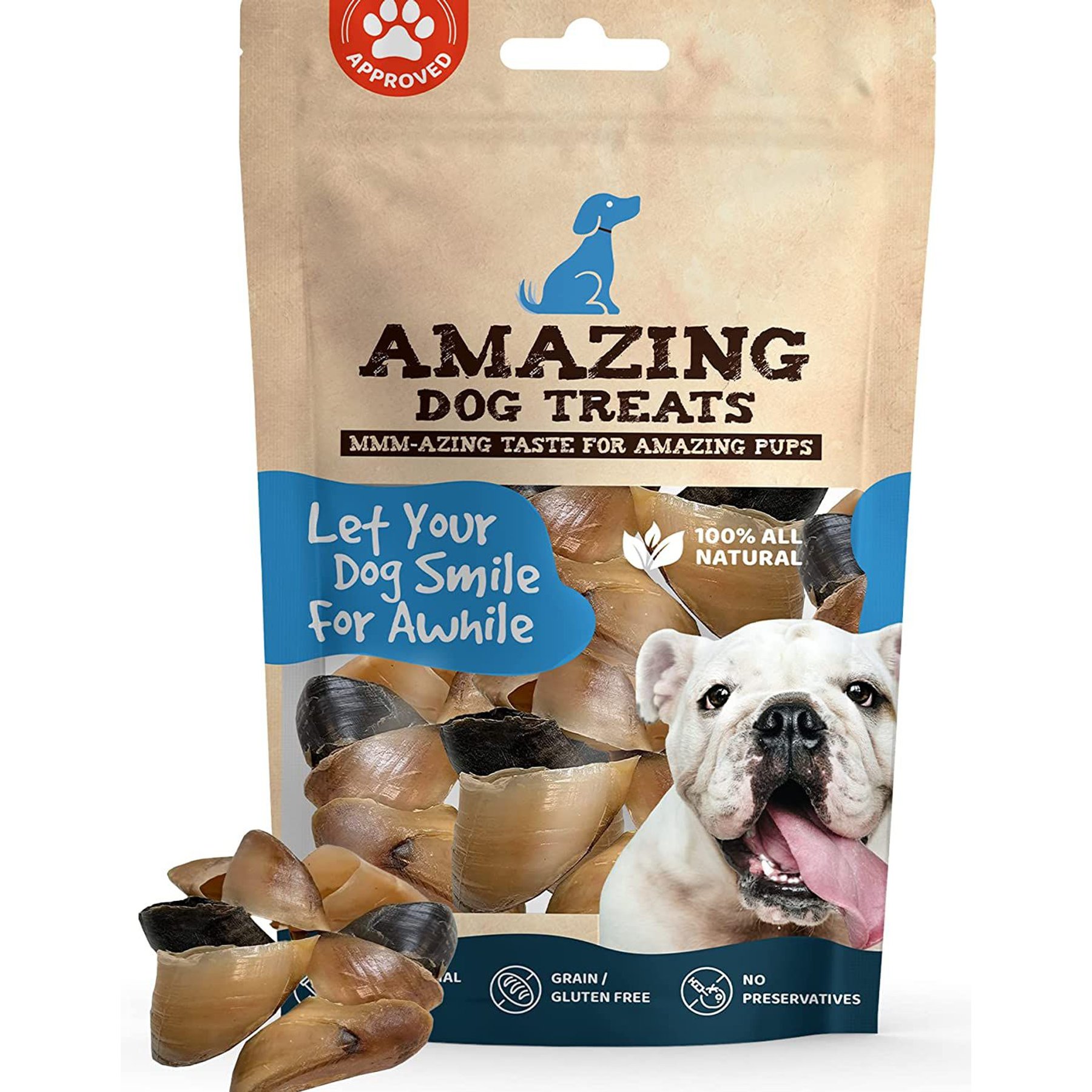 Amazing Dog Treats Cow Hooves Dog Treats, 25 count