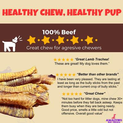 Show full view: Amazing Dog Treats Lamb Trachea Dog Treats, 10-oz bag slide 7 of 8