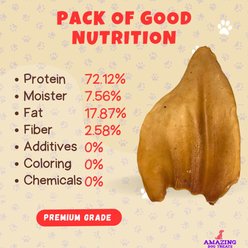 Amazing Dog Treats Natural Brown Cow Ear Dog Treats, 5 count slide 2 of 7