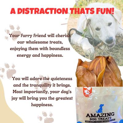 Show full view: Amazing Dog Treats Natural Brown Cow Ear Dog Treats, 5 count slide 6 of 8