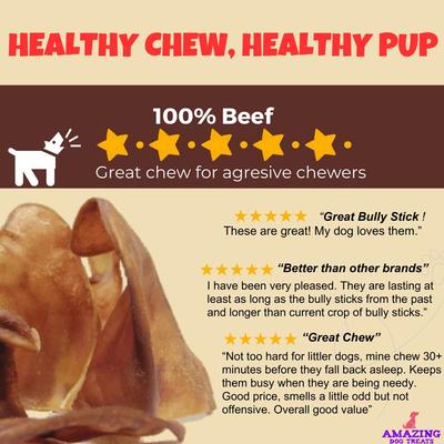 Show full view: Amazing Dog Treats Natural Brown Cow Ear Dog Treats, 5 count slide 7 of 8