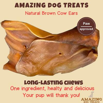 Show full view: Amazing Dog Treats Natural Brown Cow Ear Dog Treats, 5 count slide 3 of 8
