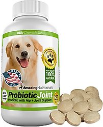 Amazing Nutritionals Probiotic Joint & Hip Support Daily Dog Supplement, 120 count slide 1 of 7