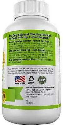 Show full view: Amazing Nutritionals Probiotic Joint & Hip Support Daily Dog Supplement, 120 count slide 3 of 8