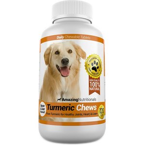 Amazing Nutritionals Turmeric Chews Daily Dog Supplement, 120 count