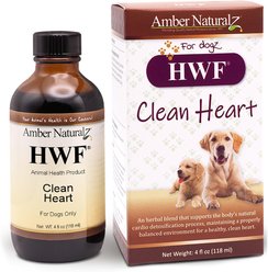 Amber NaturalZ HWF Healthy Heart & Natural Purification Processes Support Liquid Supplement for Dogs, 4-fl oz