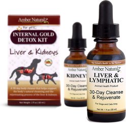 Amber NaturalZ Internal Gold Purification Kit Kidney & Liver Support Liquid Supplement for Dogs & Cats, 1-fl oz slide 2 of 8