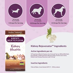 Amber NaturalZ Kidney Health Herbal Liquid Supplement for Dogs, 4-fl oz slide 2 of 6