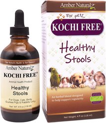 Amber NaturalZ Kochi Free Bowel Support & Digestive Regularity Liquid Supplement for Dogs & Cats, 4-fl oz