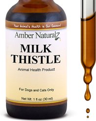 Amber NaturalZ Milk Thistle Liver Health Support Herbal Lquid Supplement for Dogs & Cats, 1-fl oz
