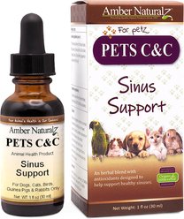 Amber NaturalZ Pets C&C Respiratory System Health Herbal Liquid Supplement for Dogs & Cats, 1-fl oz