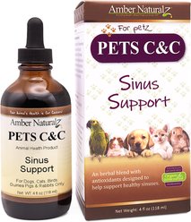Amber NaturalZ Pets C&C Respiratory System Health Herbal Liquid Supplement for Dogs & Cats, 4-fl oz