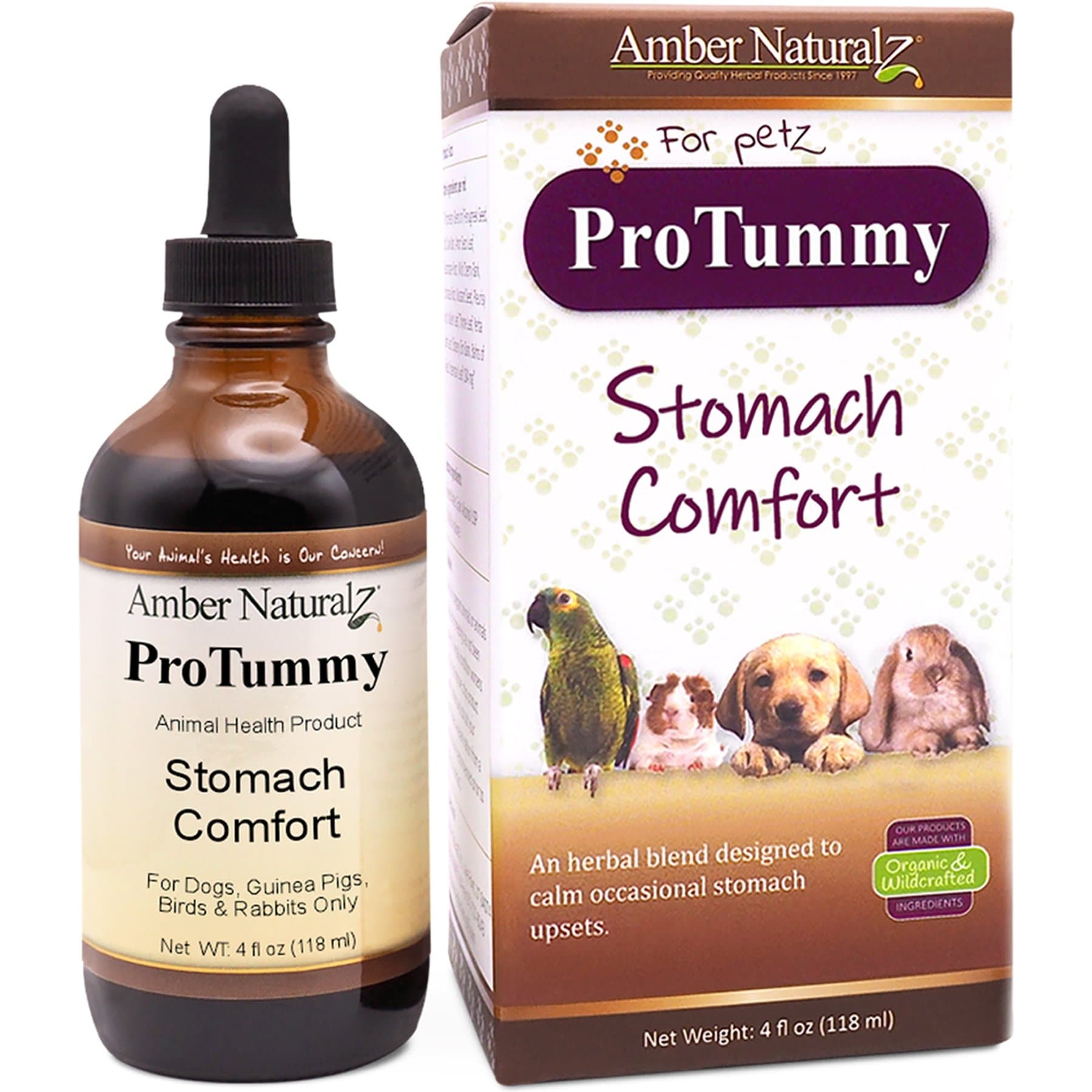 Amber NaturalZ ProTummy Digestive Support Liquid Supplement for Dogs & Cats, 4-fl oz