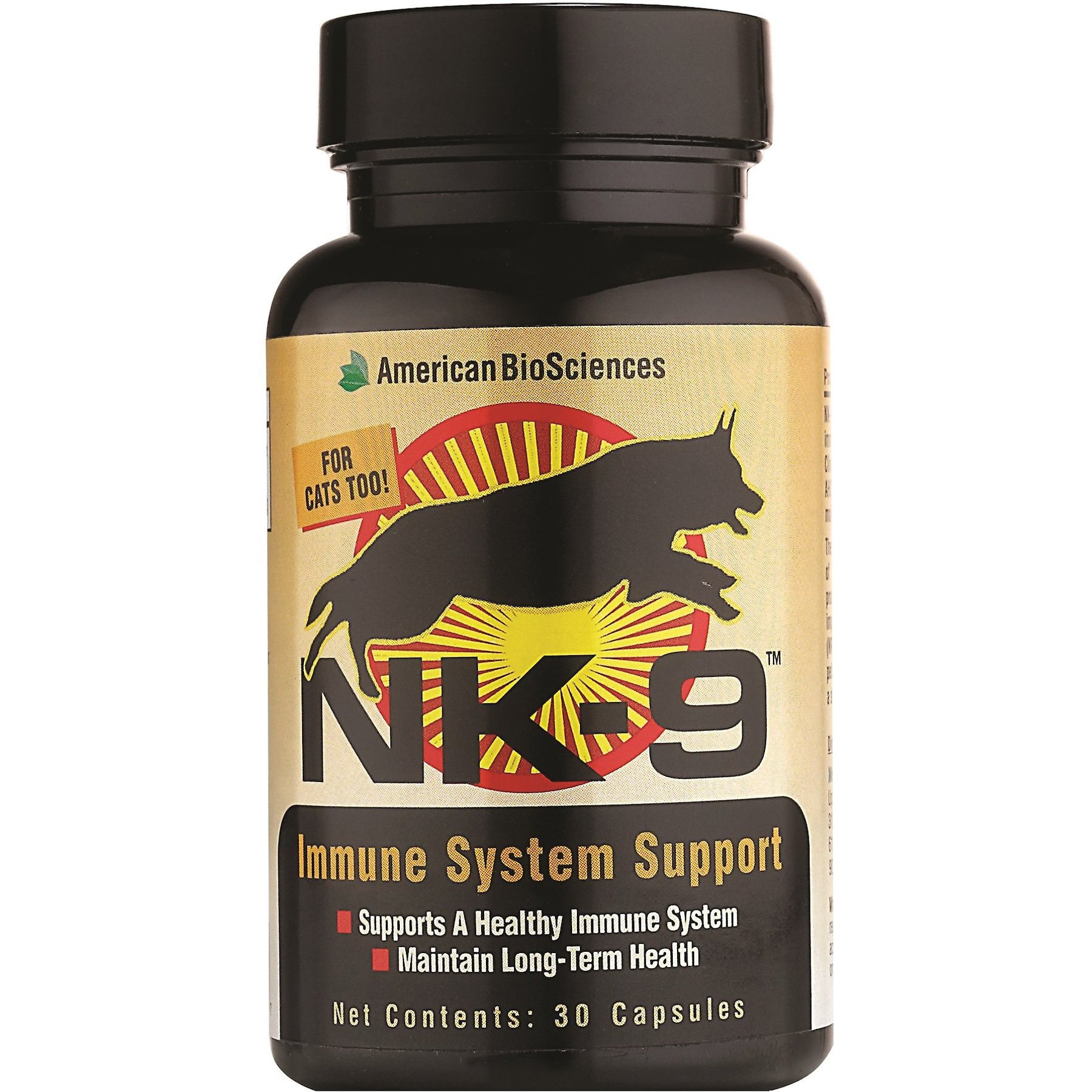 American BioSciences NK-9 Immune System Support for Dogs & Cats, 30-ct