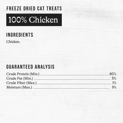 Show full view: American Journey 100% Chicken Freeze-Dried Grain-Free Cat Treats, 5-oz bag slide 9 of 11