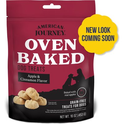 American Journey American Journey Apples & Cinnamon Flavor Grain-Free Oven Baked Crunchy Biscuit Dog Treats (New Look Coming Soon), 16-oz bag