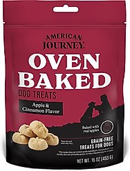 American Journey Apples & Cinnamon Flavor Grain-Free Oven Baked Crunchy Biscuit Dog Treats, 16-oz bag