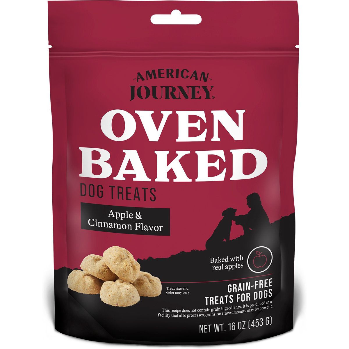 American Journey Apples & Cinnamon Flavor Grain-Free Oven Baked Crunchy Biscuit Dog Treats, 32-oz bundle