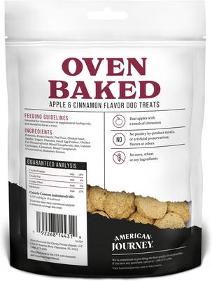 Show full view: American Journey Apples & Cinnamon Flavor Grain-Free Oven Baked Crunchy Biscuit Dog Treats, 8-oz bag slide 3 of 10