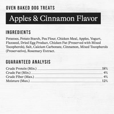 Show full view: American Journey Apples & Cinnamon Flavor Grain-Free Oven Baked Crunchy Biscuit Dog Treats, 8-oz bag slide 9 of 10