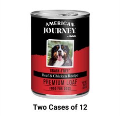 American Journey Beef & Chicken Recipe Grain-Free Canned Dog Food, 12.5-oz can, bundle of 24 