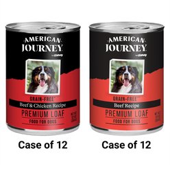 American Journey Beef Recipe + Beef & Chicken Recipe Canned Dog Food