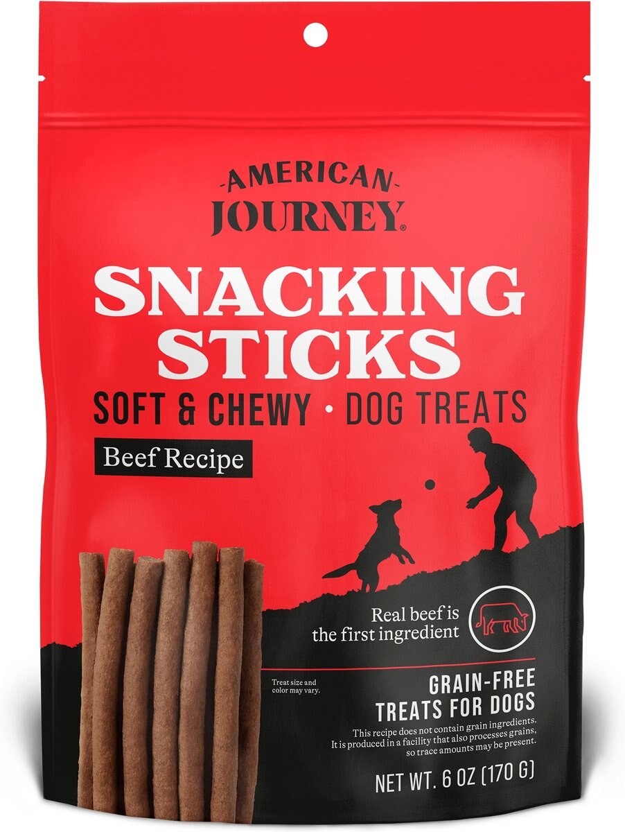 American Journey Beef Recipe Grain-Free Soft & Chewy Snacking Sticks Dog Treats, 6-oz bag