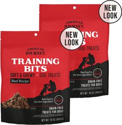 American Journey Beef Recipe Grain-Free Soft & Chewy Training Bits Dog Treats, 16-oz bag, bundle of 2